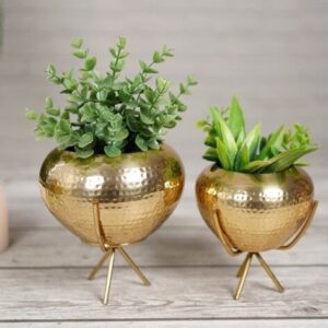 Mini Planter Hammered with stand