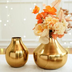 Iron Flower Vase Gold
