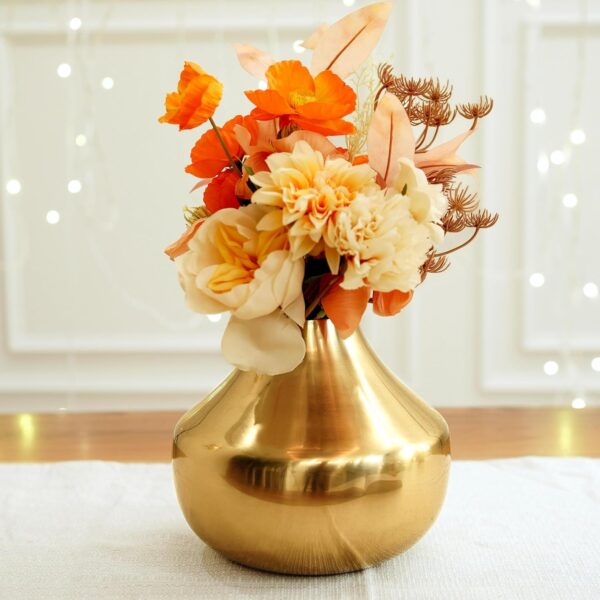 Iron Flower Vase Gold - Image 2